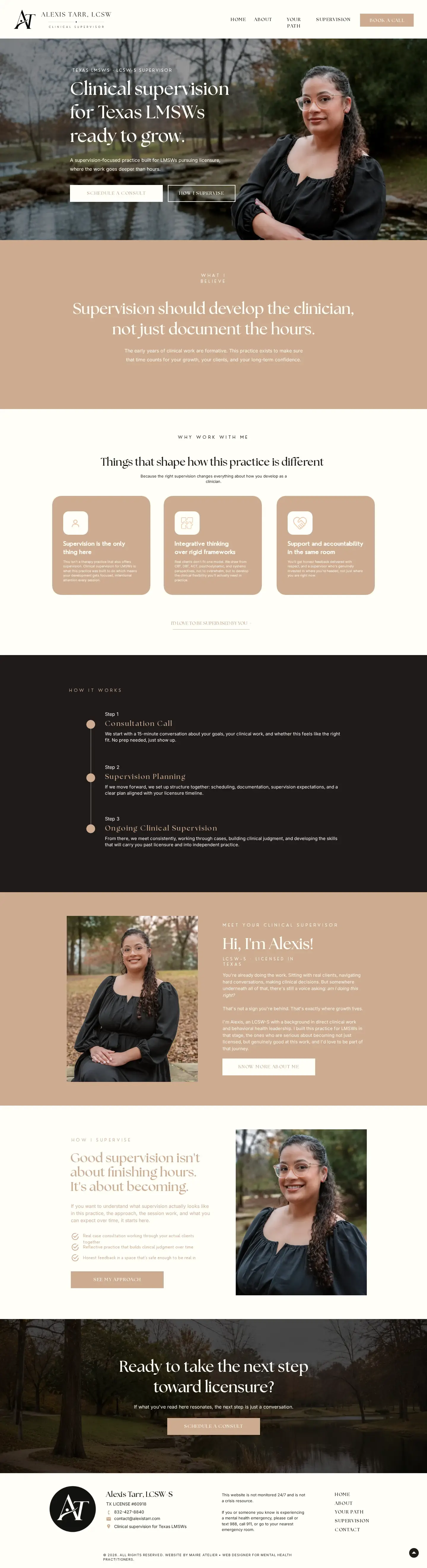 Alexis Tarr homepage